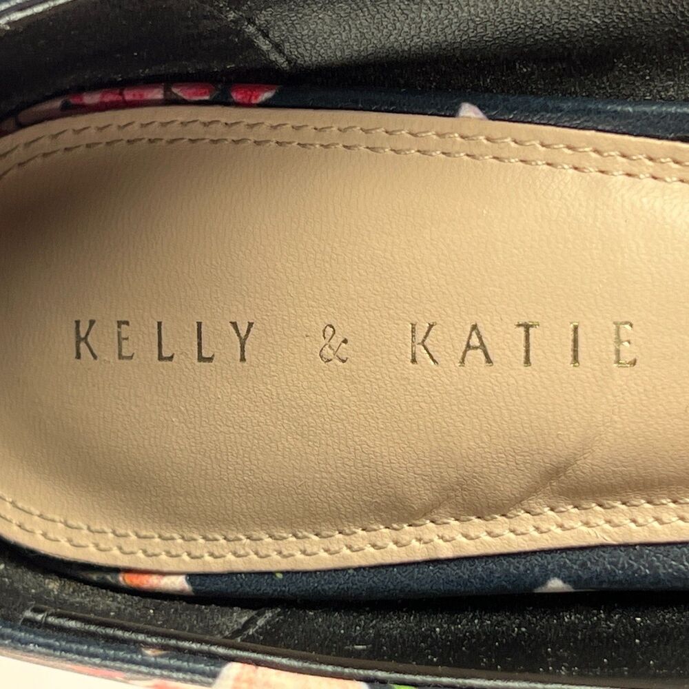 Kelly & Katie Sz 10 Navy Astivia Floral Pumps Heels Flowers Spring Pumps - Picture 10 of 11
